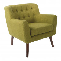 OSP Home Furnishings MLL51-M17 Mill Lane Chair in Green Fabric with Coffee Legs